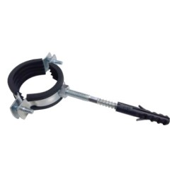Хомут оцинк.с резин. уплотнением VALFEX 3/4" (26-30) (в компл. шпилька М8*80 и дюбель) (150)