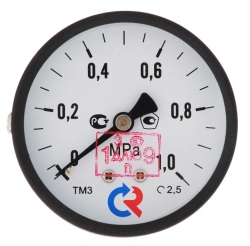 Манометр TM310T Dy 63 с задним подключением 1/4", 0-4 бар
