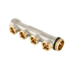Коллектор VALTEC с наружной резьбой 1"х4 вых. Евроконус 3/4