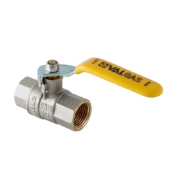 Кран шаровой газовый VALTEC VALGAS, стальная рукоятка 3/4" вн.-вн.