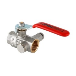 Кран шаровой VALTEC BASE с дренажом и воздухоотводчиком 1/2" вн.-вн.