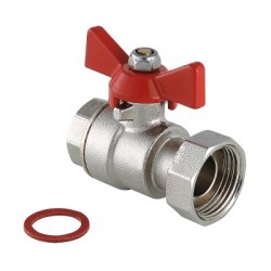 Кран шаровой VALTEC с накидной гайкой 1/2"x3/4" вн.-вн.