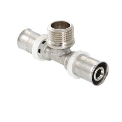 Тройник пресс 20 х 3/4" х 20 НР Valtec