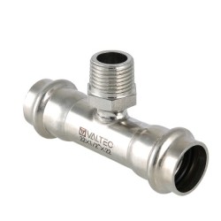 Тройник с нар.р. нерж. сталь 15х1/2" Valtec