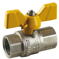 Kран шаровый гaзовый 3/4" г/г бабочка TIM (DE113H)