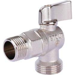 STOUT Кран шаровой угловой для бытовой техники 1/2" на 3/4"