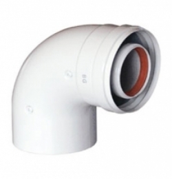 Угол 90 гр. BCSA 0486 коаксиальный 60/100 (White)