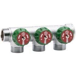 Коллектор регулирующий STOUT 3/4", 3 отвода 3/4"