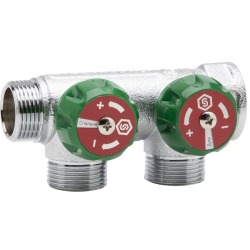 Коллектор регулирующий STOUT 3/4", 2 отвода 3/4"ЕК