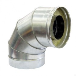 Сэндвич-колено Ferrum 90° (430/0,5 мм + оц.) Ø 200х280