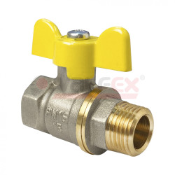 Кран шаровой для газа VALFEX 1/2" ВР/НР бабочка