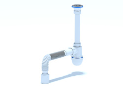 C1010 Сифон АниПласт 1 1/4"*40 с гибкой трубой 40*50