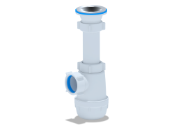 A0100 Сифон для кухонной мойки АниПласт Грот A0100, 1 1/2"*40