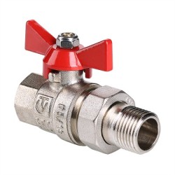 Кран шаровой VALTEC BASE с полусгоном 1 1/4" вн.-нар.