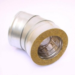 Сэндвич-колено Ferrum 135° (430/0,5 мм + нерж.) Ø130х200