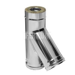 Сэндвич-тройник Ferrum 135° (430/0,5 мм + нерж.) Ø130х200
