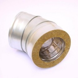 Сэндвич-колено Ferrum 135° (430/0,5 мм + нерж.) Ø115х200