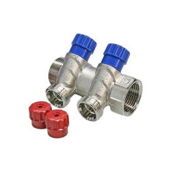 Коллектор VALTEC c регулирующими вентилями, 3/4", 2х1/2"