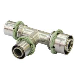 733EBE-02 Тройник редукционный латунь  20x2 - 16x2 - 20x2 Comap SKINPress