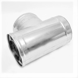 Сэндвич-тройник Ferrum 90° (430/0,5 мм + оц.) Ø120х200